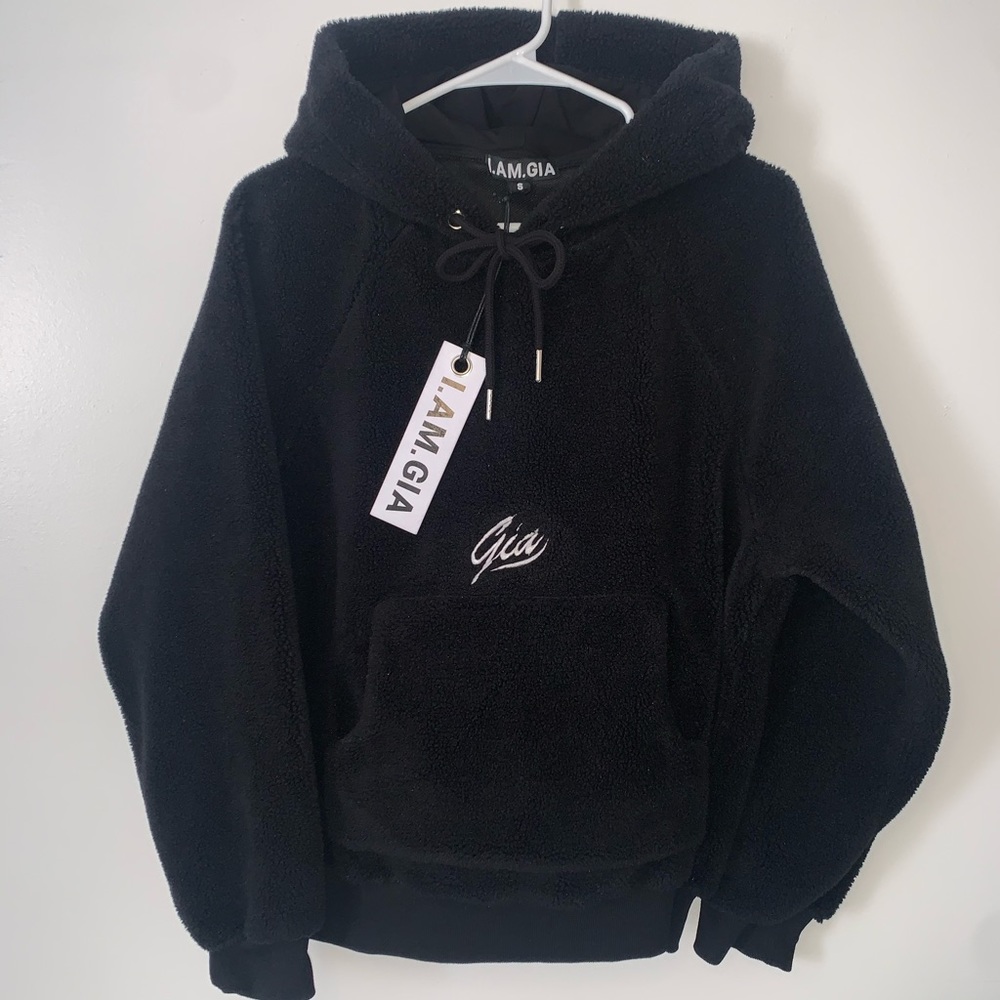 I.AM.GIA PIXIE SHERPA JUMPER - HOODIE // BLACK